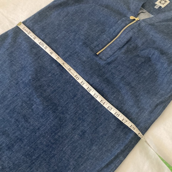 Anne Klein Steffi short sleeves denim dress 4 - Picture 11 of 15